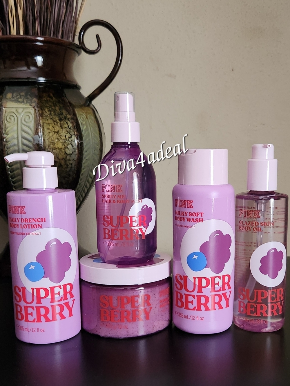 PINK Victoria’s Secret SUPER BERRY Collection 5PC Bundle